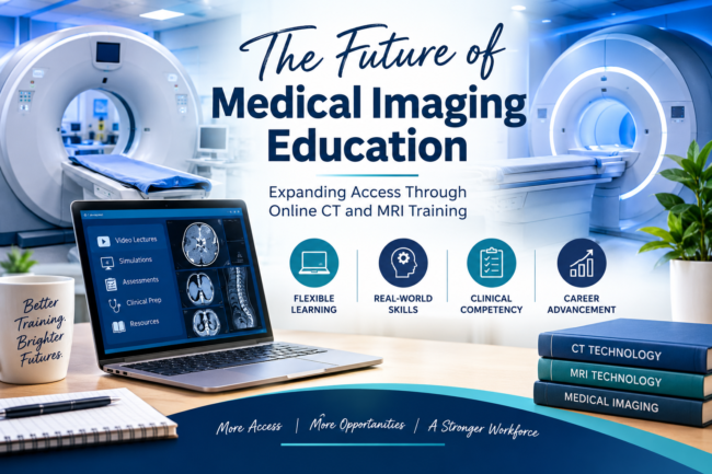 CT technologist training and online medical imaging education